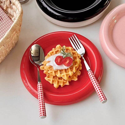 Ins - style Round Ceramic Food Plates. Thick - edged, creative Nordic tableware. Ideal for dessert, steak, pasta. eprolo