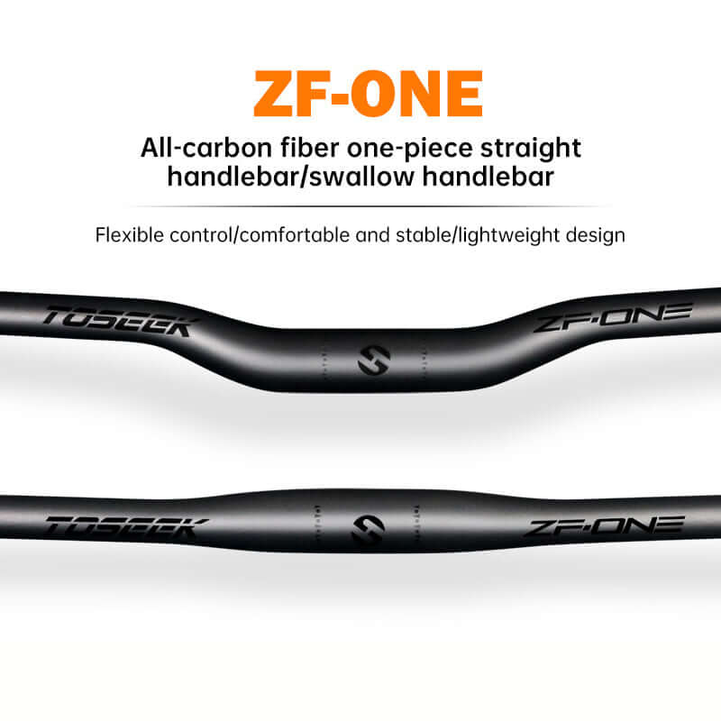 TOSEEK Carbon Fiber MTB Handlebar, 31.8mm, One-piece, Swallow-shaped - Ideal for Mountain Bikes eprolo