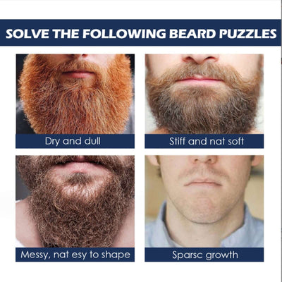 Beard Oil, Men's Facial Sideburns Styling Moisturizing Black Dense Treatment Oil eprolo
