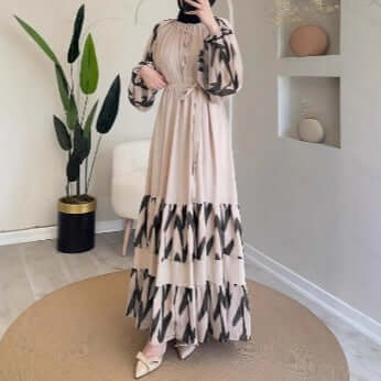 Djellaba Women's Striped Dress Dropshipman