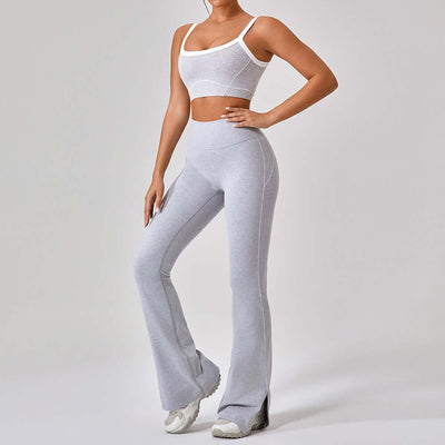 Outdoor Sports Yoga Suits Women's Spaghetti Strap Contrast Color Fitness Set Outfits eprolo