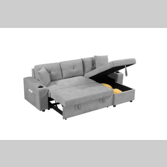 Convertible Sectional Sofa With Armrest Storage eprolo