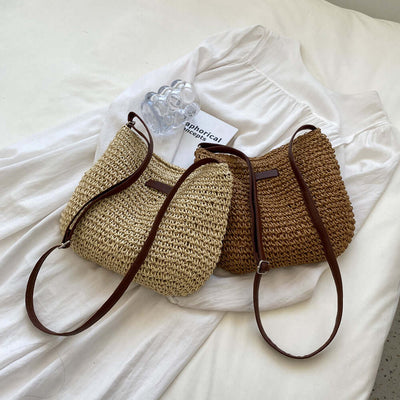 Niche Design Vacation Straw Tote Bag eprolo