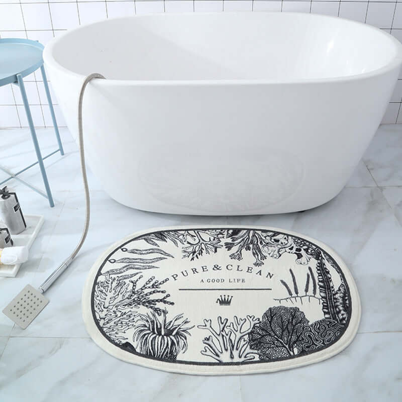 Oval Thickened Cashmere Absorbent Non-slip Rug eprolo