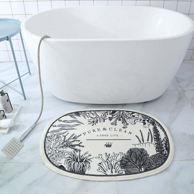 Oval Thickened Cashmere Absorbent Non-slip Rug eprolo