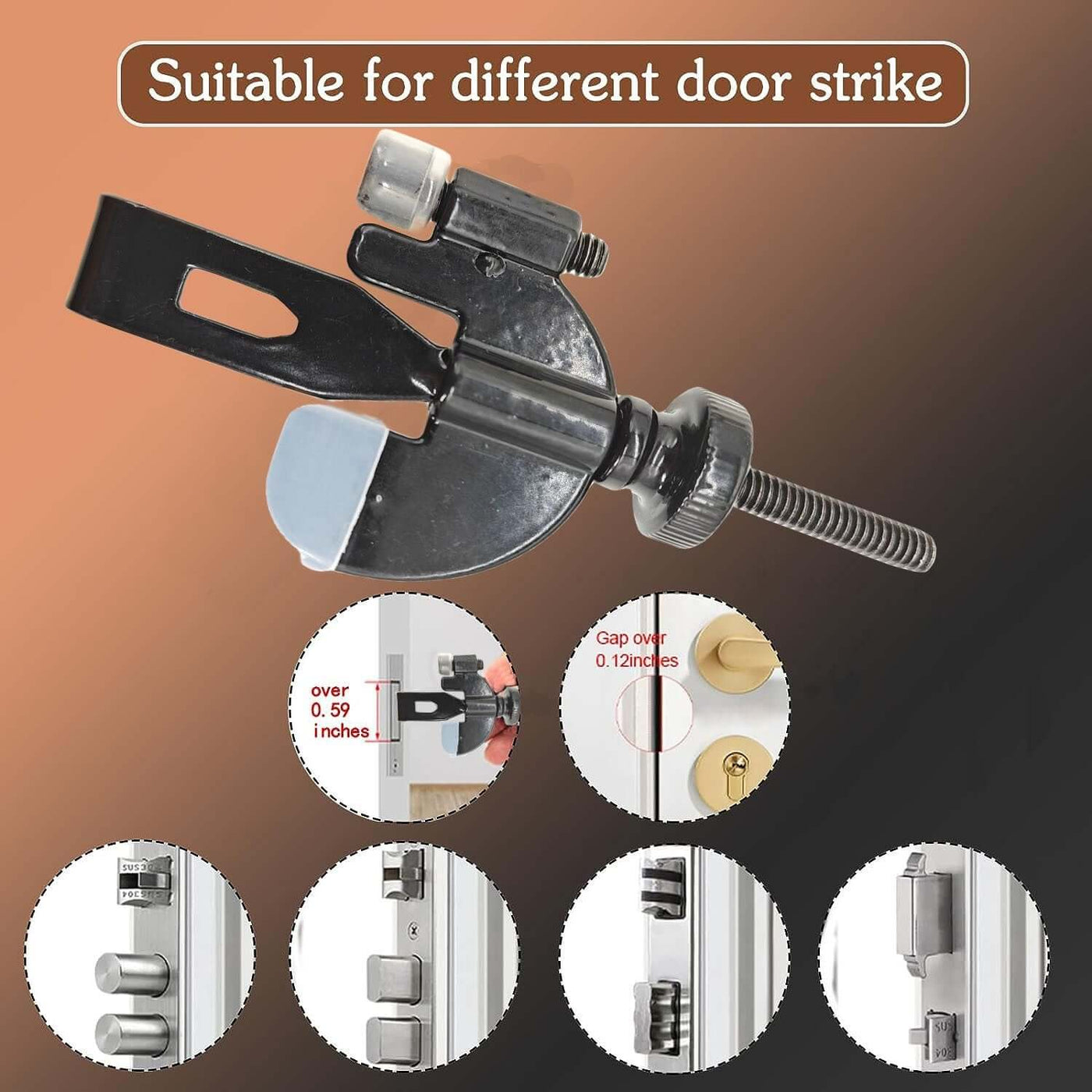 Portable Door Lock Privacy Extra Security Lock Anti Theft Travel Inside Door Locker for Traveling Home Bedroom Apartmen eprolo