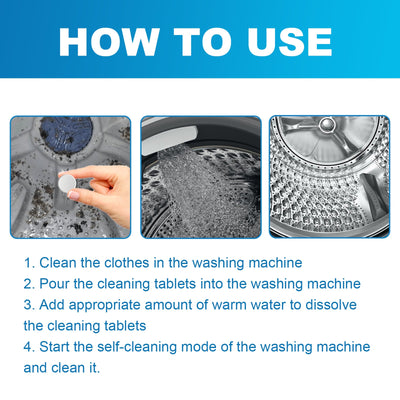 Washing Machine Cleaner, Washing Machine Tank Automatic Drum Liner Dirt Cleaning Sheet eprolo