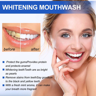 Whitening Mouthwash, Clean Stains Oral Care Fresh Breath Mouthwash eprolo