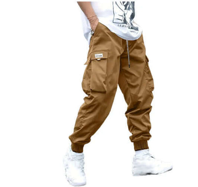 Multi-pocket Cargo Pants Men's Casual Hip-Hop Drawstring Trousers Outdoor Streetwear Sports Pant eprolo
