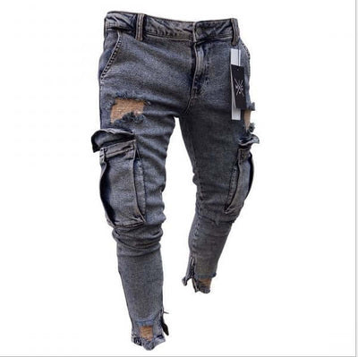 Cargo Hole Denim Jeans Men eprolo