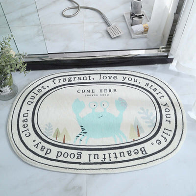 Oval Thickened Cashmere Absorbent Non-slip Rug eprolo