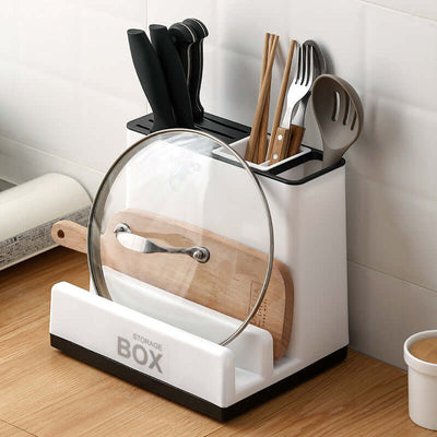 Tableware Storage Holders Kitchen Knife Plastic Storages Racks For Kitchen Convenience Cabinet Kitchen Gadgets eprolo