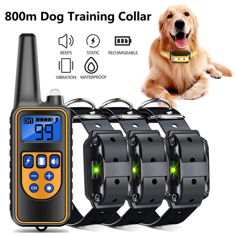 Dog training supplies - bark control device. The collar features electric shock and vibration for training. eprolo
