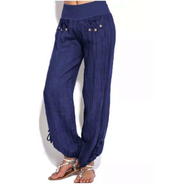 New Loose Button Decorations Casual Wide-leg Trousers Women eprolo