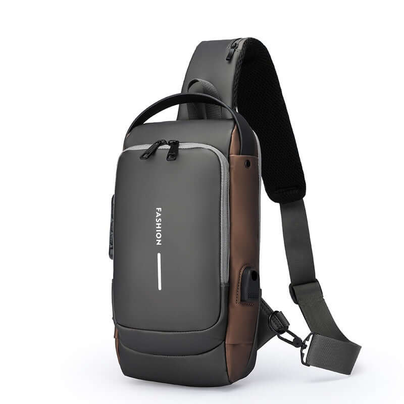 Waterproof Anti Theft Designer Password Lock Bag Usb Crossbody Sling Bags For Men Chest Bags eprolo