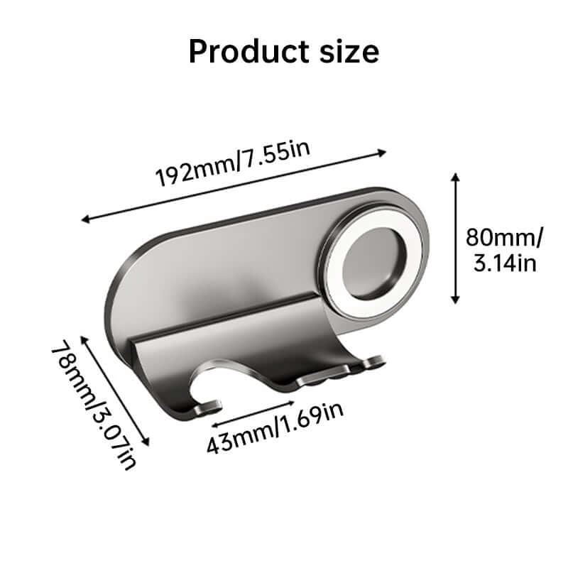No - drill Magnetic Hair Dryer Wall Mount. Synthetic plastic, for Dyson/Leihen/Kexi. Colors: gray & white eprolo