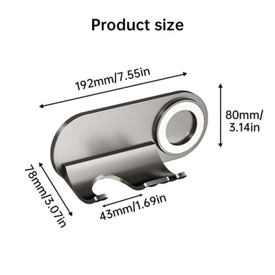 No - drill Magnetic Hair Dryer Wall Mount. Synthetic plastic, for Dyson/Leihen/Kexi. Colors: gray & white eprolo