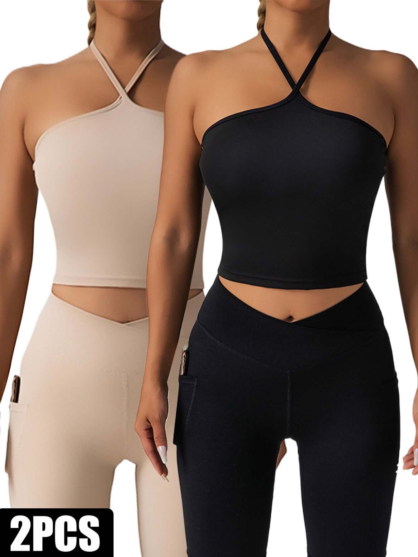 2 Pieces Sports Bra Athletic Running Sports Bra eprolo