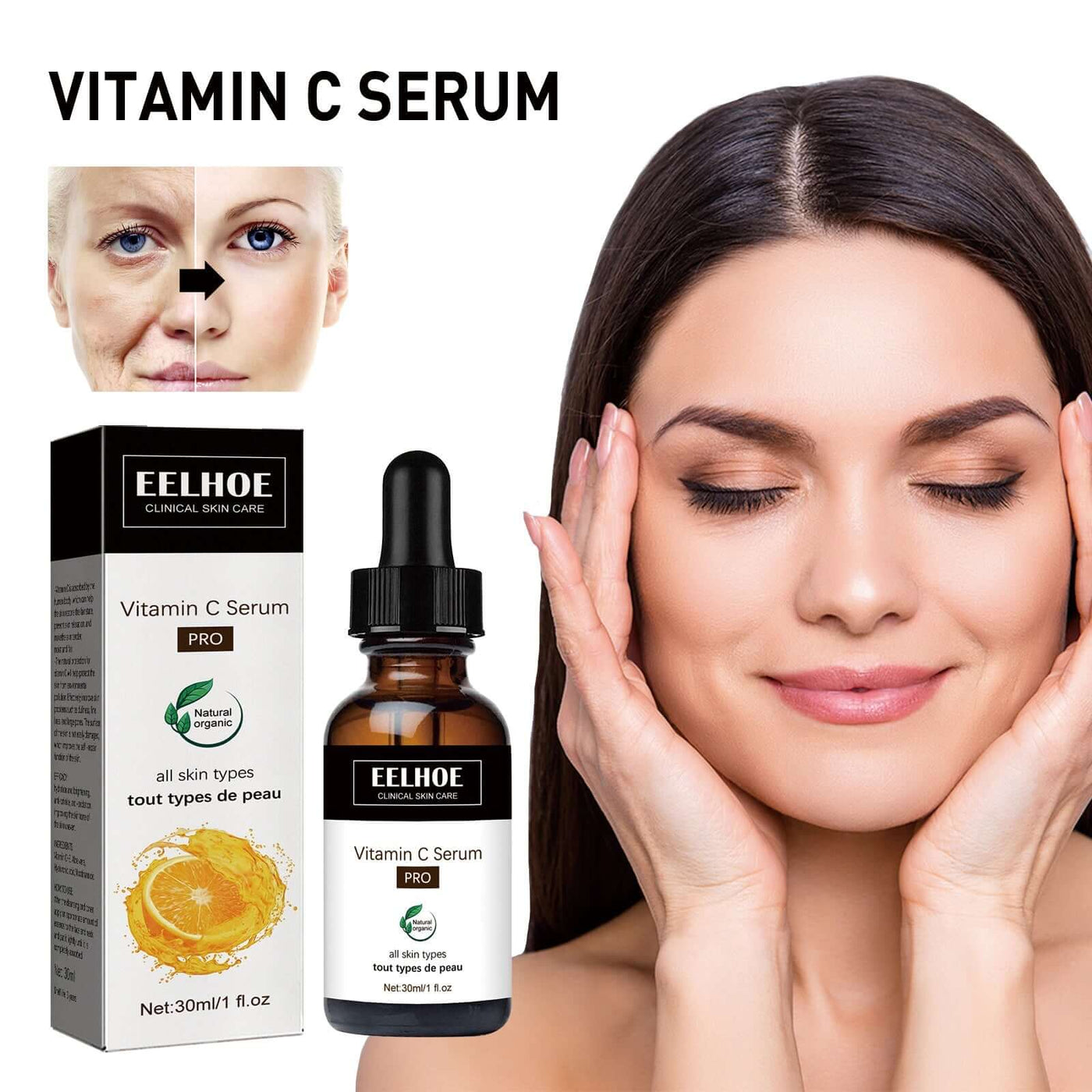 EELHOE Vitamin C Serum For Reducing The Appearance Of Fine Lines, Firming, And Moisturizing The Skin For A More Youthful Complexion eprolo