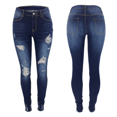 Women's Ripped Jeans Slim Fit Skinny Dropshipman