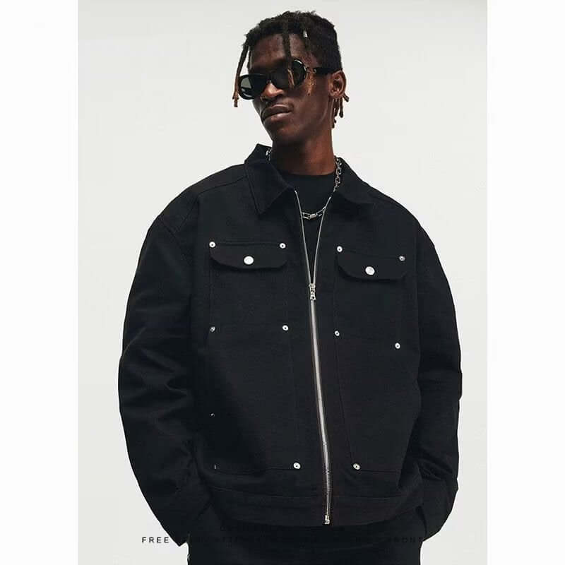 Autumn Retro American Washed Denim Jacket For Men eprolo