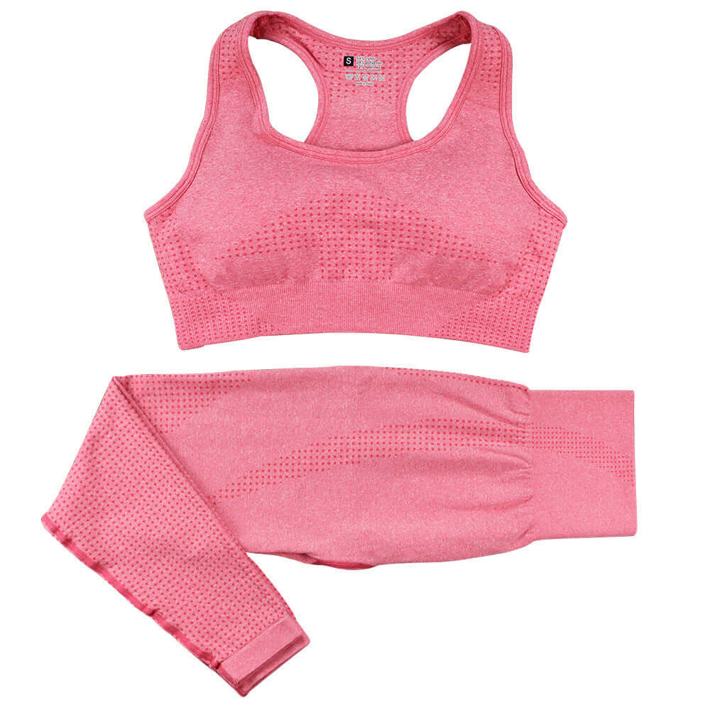 2PCS Seamless Yoga Set Women Tracksuit High Waist Leggings Workout Sportswear Gym Clothing Fitness Crop Top Sports Suits Gym Set eprolo