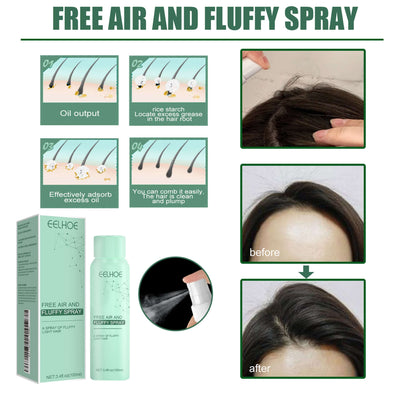 No-Wash Dry Hair Spray, Air Fluffiness Remove Oil Dry And Cool Shampoo-free Dry Hair Agent eprolo