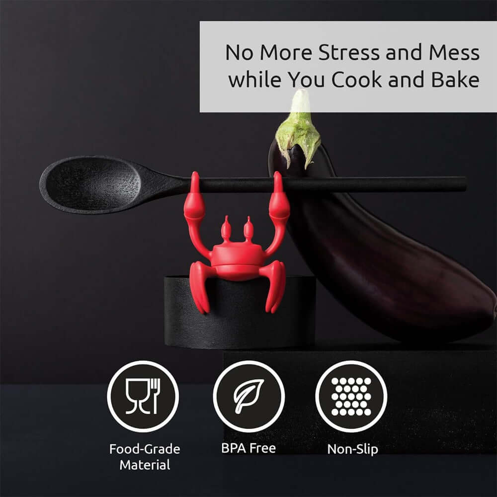 Crab pot edge clip crab silicone tableware holder spoon holder steam radiator anti slip spoon holder anti overflow device eprolo