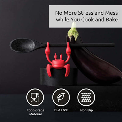 Crab pot edge clip crab silicone tableware holder spoon holder steam radiator anti slip spoon holder anti overflow device eprolo