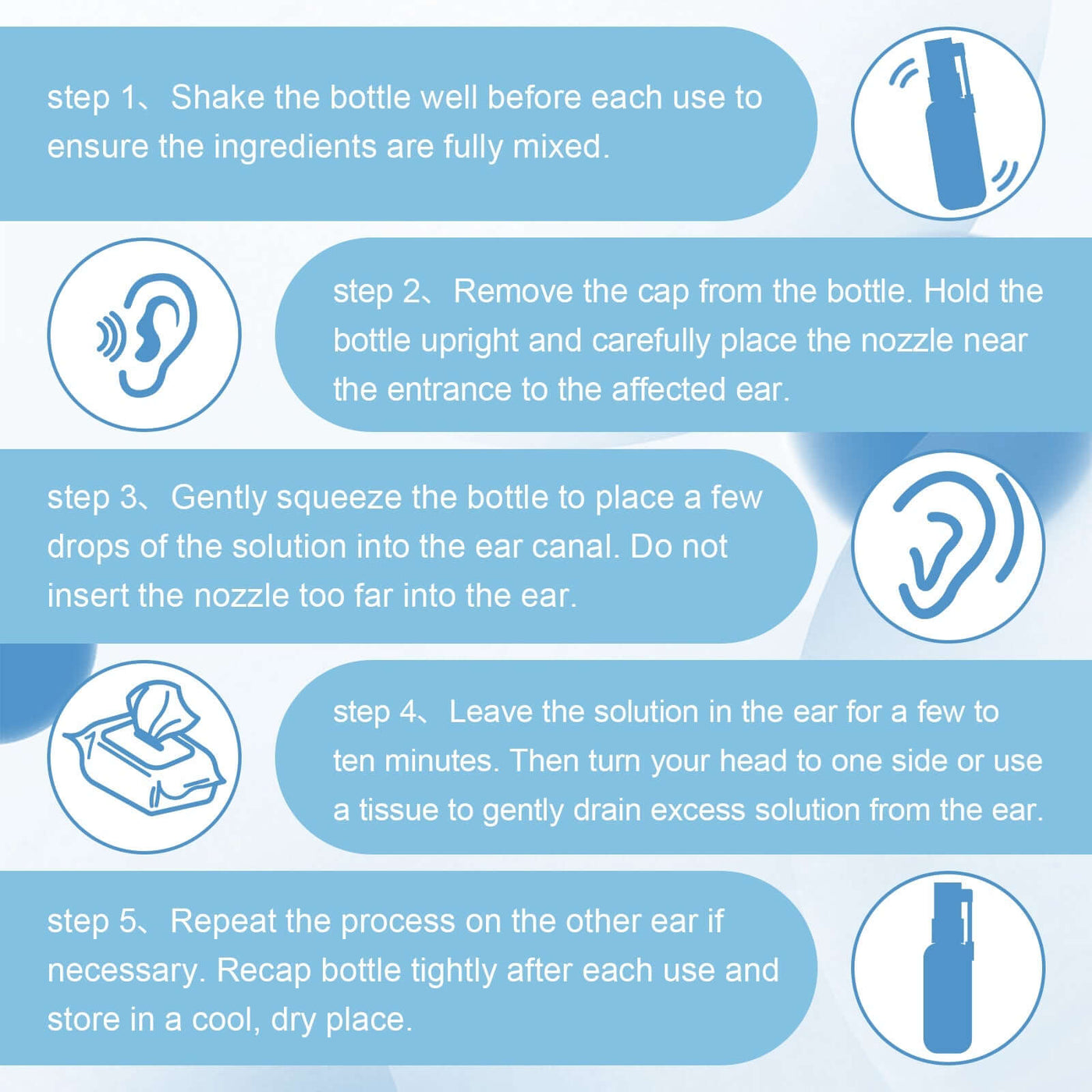 Tinnitus Relief Spray, Relieves Ear Discomfort Earplugs Earwax Cleaning Ear Care Spray eprolo
