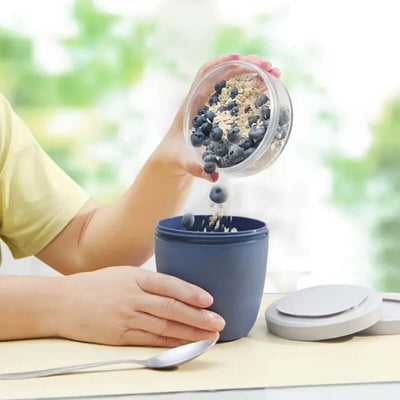 Portable Yogurt Cereal Cups with Lids. Ideal for Overnight Oats, DIY Salads & Parfaits. Great for Breakfast or Lunch eprolo