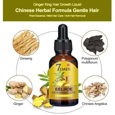 7 Day Fast Hair Growth Oil Ginger Growth Hair Treatment Anti Hair Loss Men Women Scalp Treatment Serum Products Beauty Product eprolo