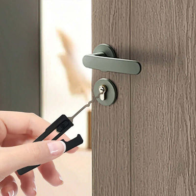 Essential stainless - steel multi - tool: quick - flip grav pick, door keys, lock rake. Durable. eprolo