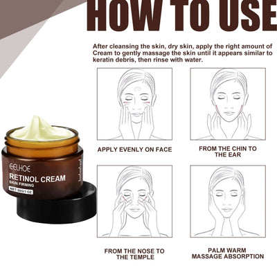 Retinol Cream, Anti-Aging Firming Brightening Moisturizing Facial Skin Care Cream eprolo