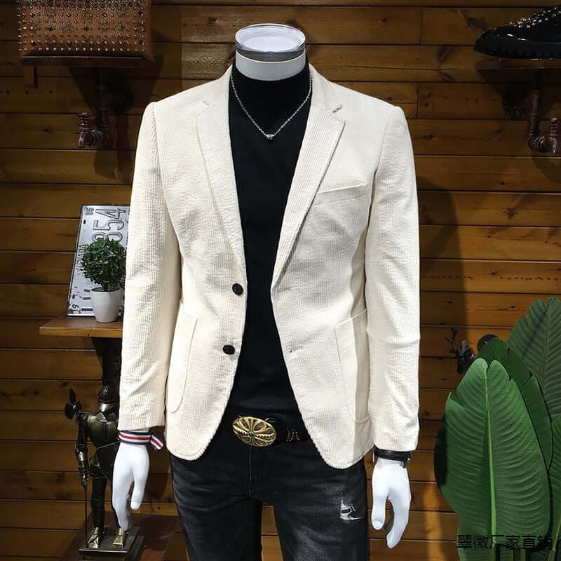 Corduroy Suit Men's Business Slim Fit Casual Small Suit eprolo