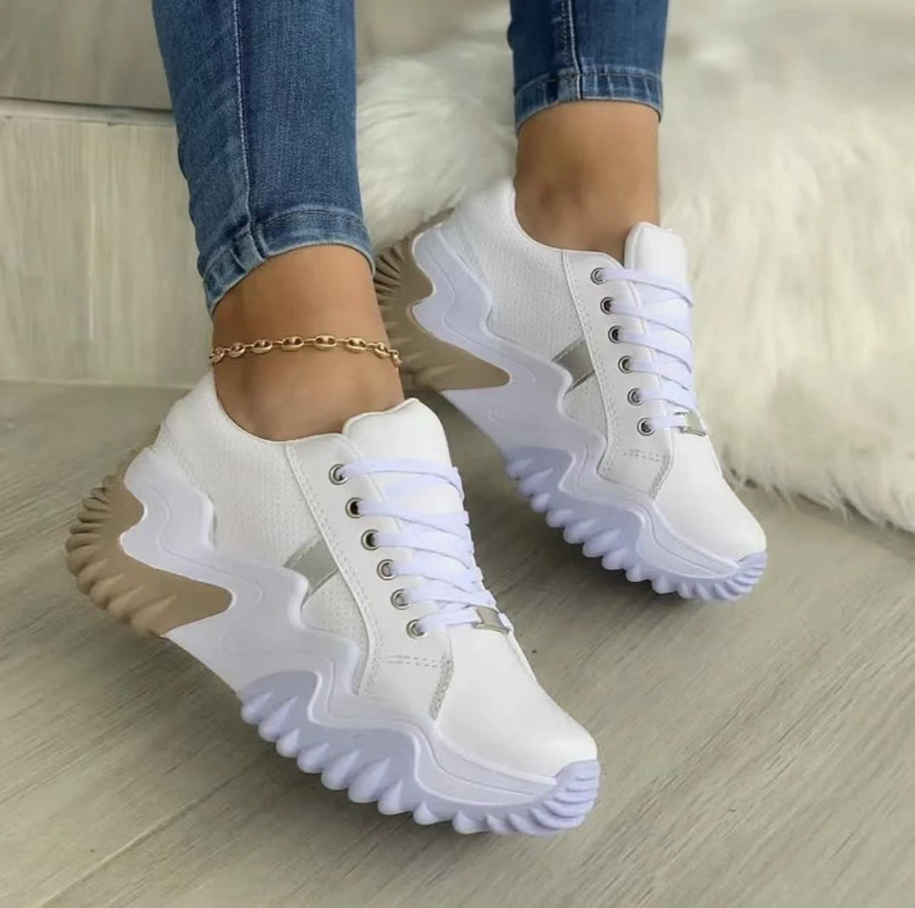 Women Shoes Lace-up Sports Sneakers eprolo