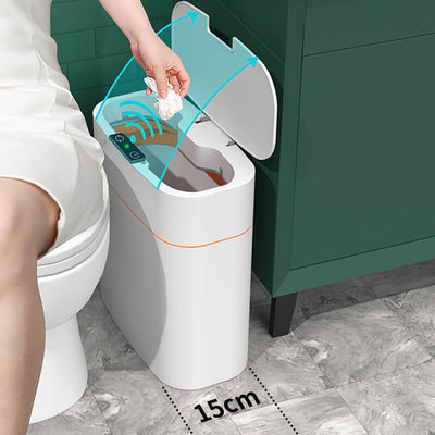 Smart Trash Can With Lid For Bedroom And Living Room Kitchen Storage Box Trash Can Induction Small Car Box Automatic Smart Dustbin Smart Trash Bin eprolo