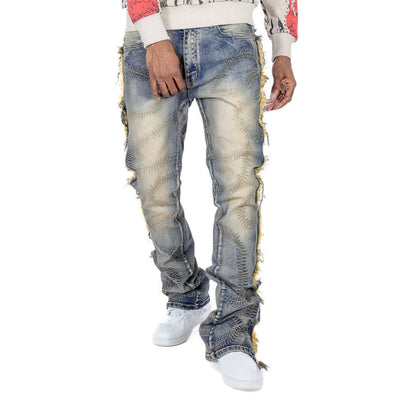 Men's Trousers Slightly Stretch Embroidered Jeans eprolo
