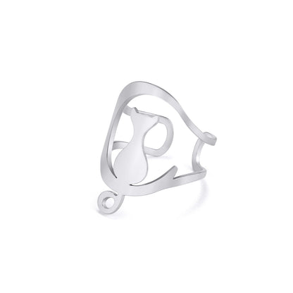 New Cartoon Cute Style Kitty Ring Stainless Steel Adjustable eprolo