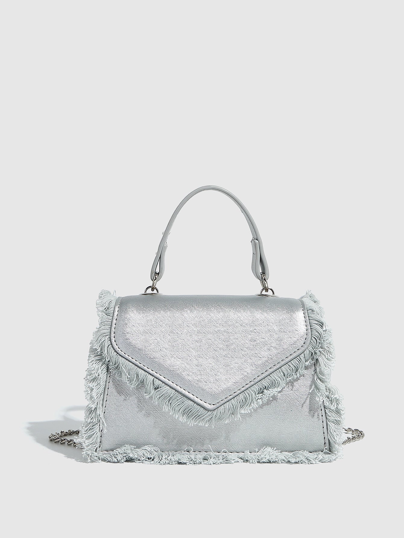 Retro Tassel Bag Denim Blue Mini Crossbody Bag eprolo