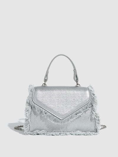 Retro Tassel Bag Denim Blue Mini Crossbody Bag eprolo