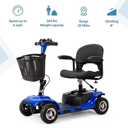 4-Wheel Mobile Scooter With Basket And Extended Battery eprolo