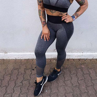 Carry buttock shark knitted seamless hollow out vest fitness eprolo
