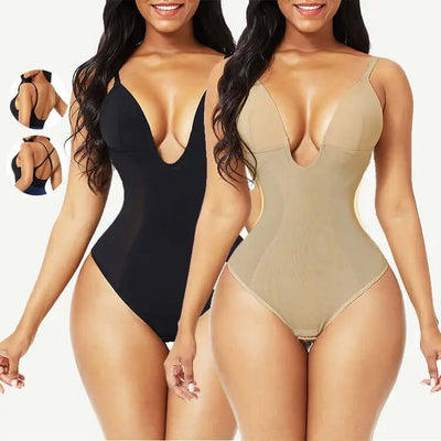 Slimming backless body-shaping corset with T-back design