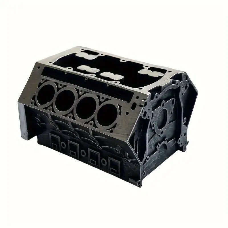 Engine Block Desk Organizer: Modern art for desktop/bookshelf. Holds business cards, a creative office accessory. eprolo