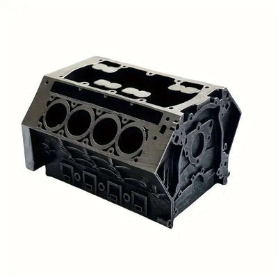 Engine Block Desk Organizer: Modern art for desktop/bookshelf. Holds business cards, a creative office accessory. eprolo