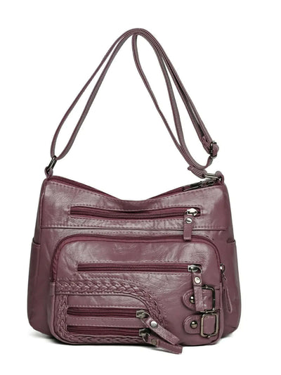 Multi Pockets PU Leather Shoulder Bag eprolo