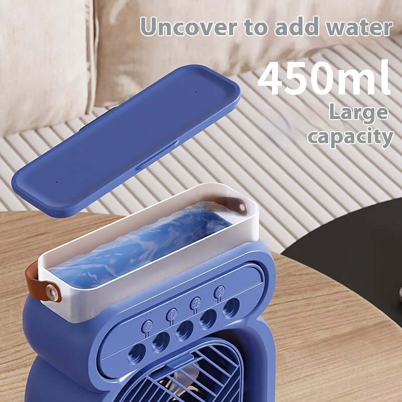 3 In 1 Portable Air Conditioner Evaporative Air Cooler LED Night Lights 3 Speeds Humidifier Fan For Home Office eprolo