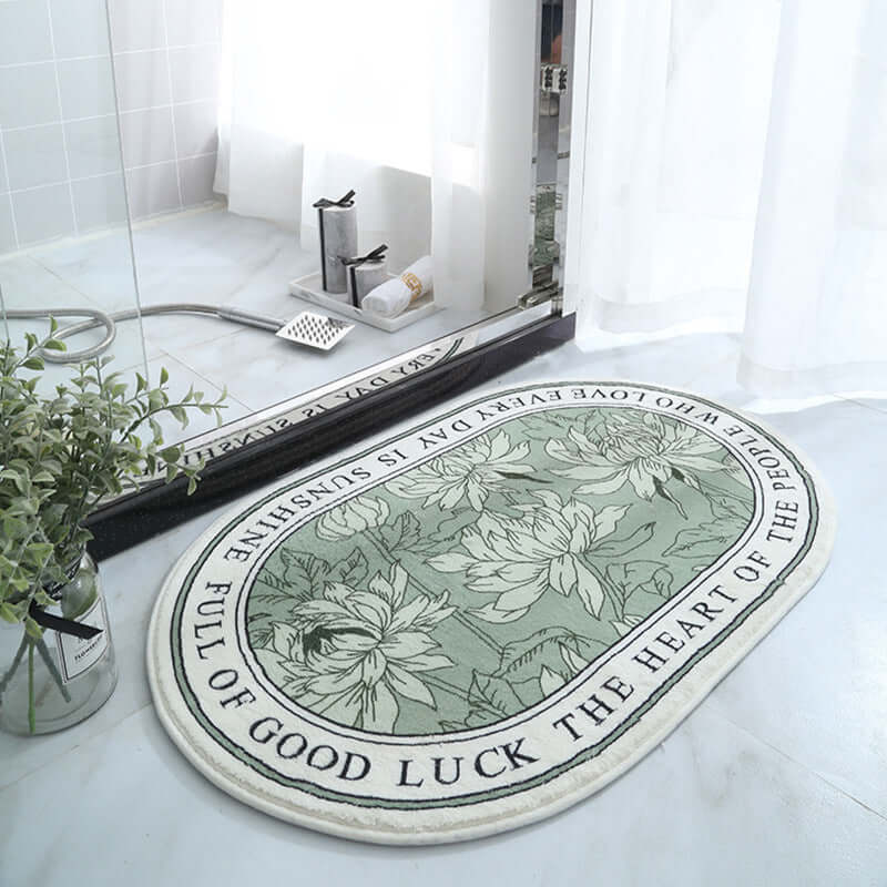 Oval Thickened Cashmere Absorbent Non-slip Rug eprolo