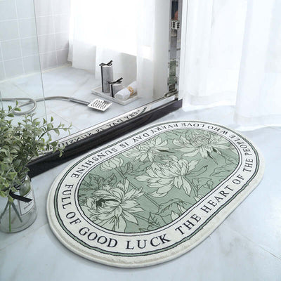 Oval Thickened Cashmere Absorbent Non-slip Rug eprolo